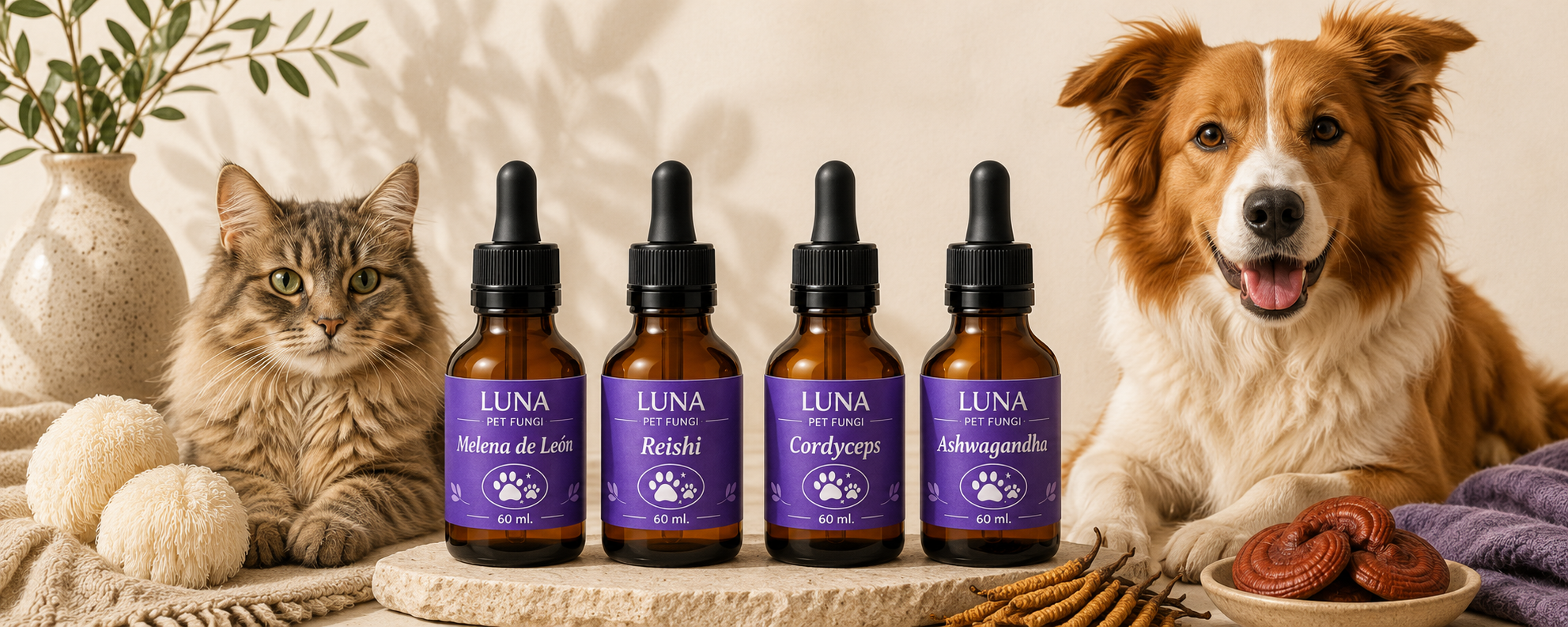 Linea de extractos de adaptógenos para animales