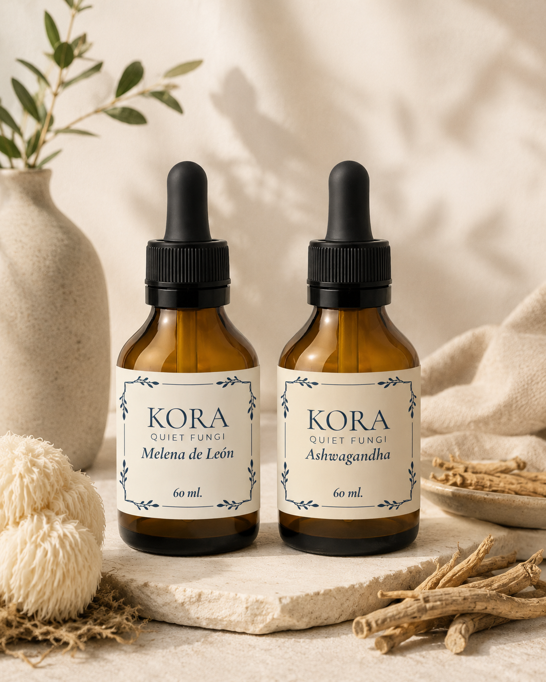 Pack Dúo Equilibrio Integral: Melena de León + Ashwagandha (60 ml)