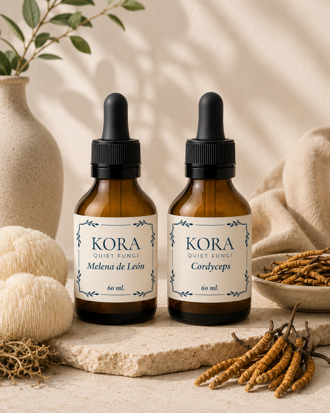 Pack Dúo Potencia Cognitiva y Vitalidad: Melena de León + Cordyceps / (120 ml)
